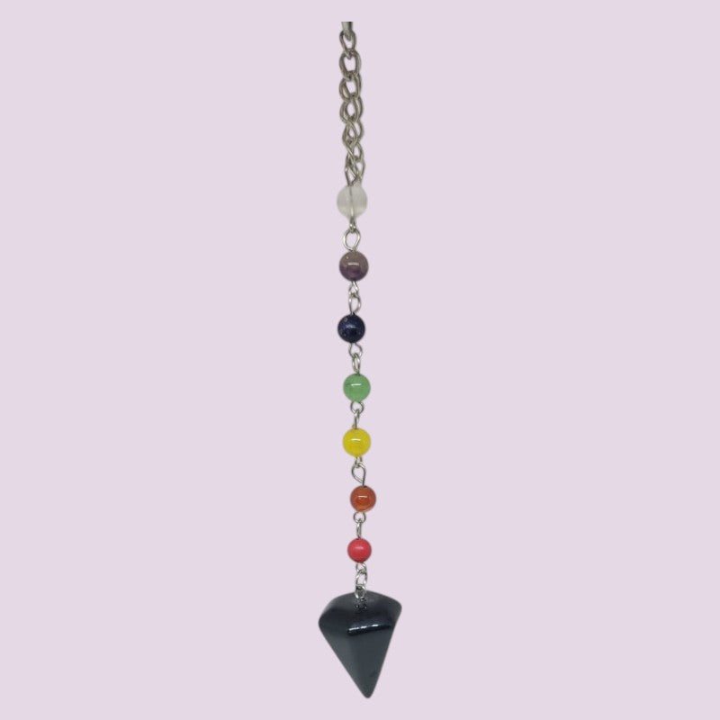 Pendulo Piedras con 7 chakras
