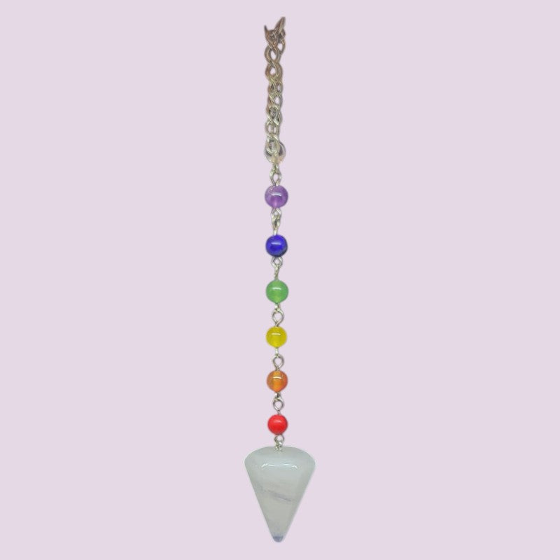 Pendulo Piedras con 7 chakras