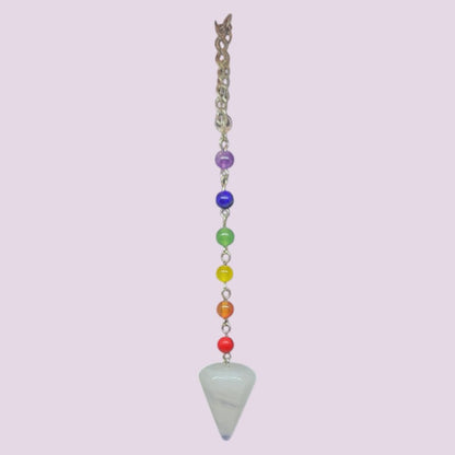 Pendulo Piedras con 7 chakras