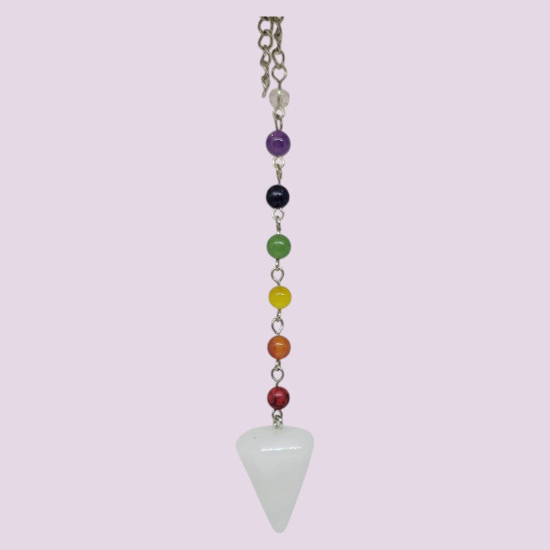Pendulo Piedras con 7 chakras