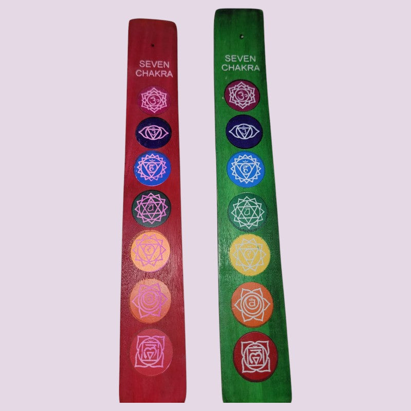 Porta Incienso Madera 7 Chakras