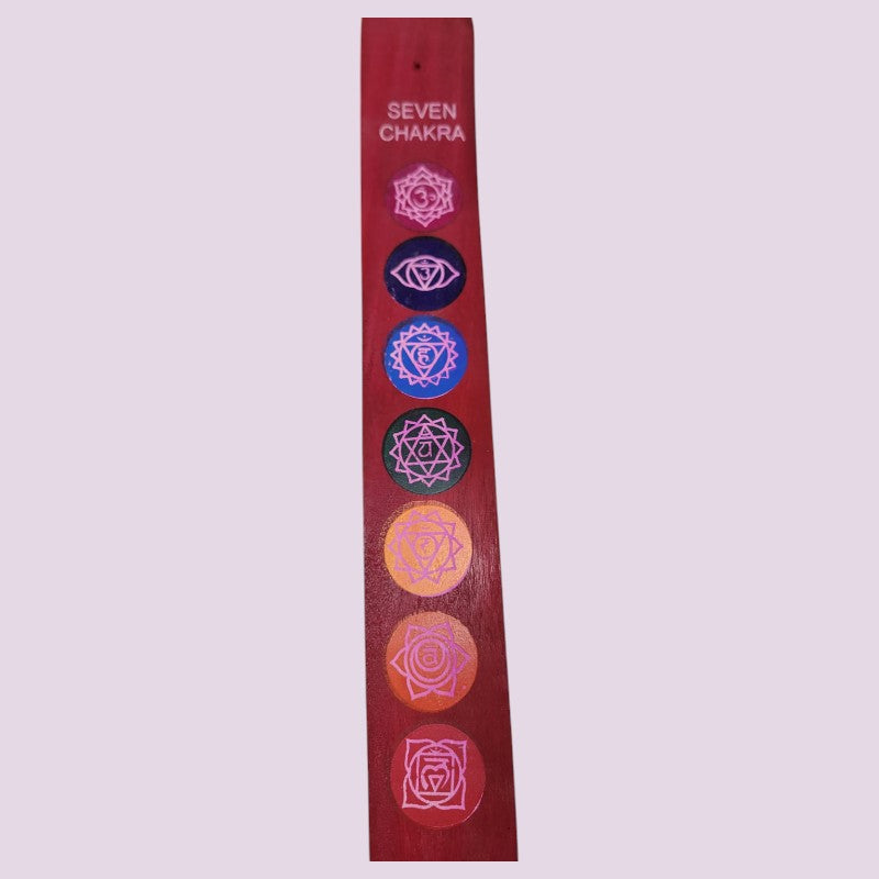 Porta Incienso Madera 7 Chakras