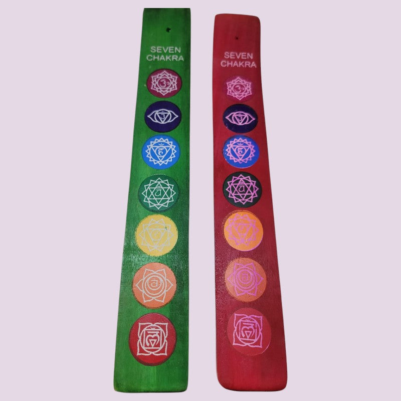 Porta Incienso Madera 7 Chakras