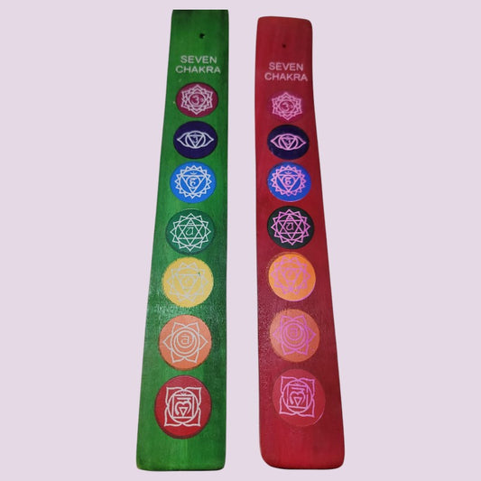 Porta Incienso Madera 7 Chakras