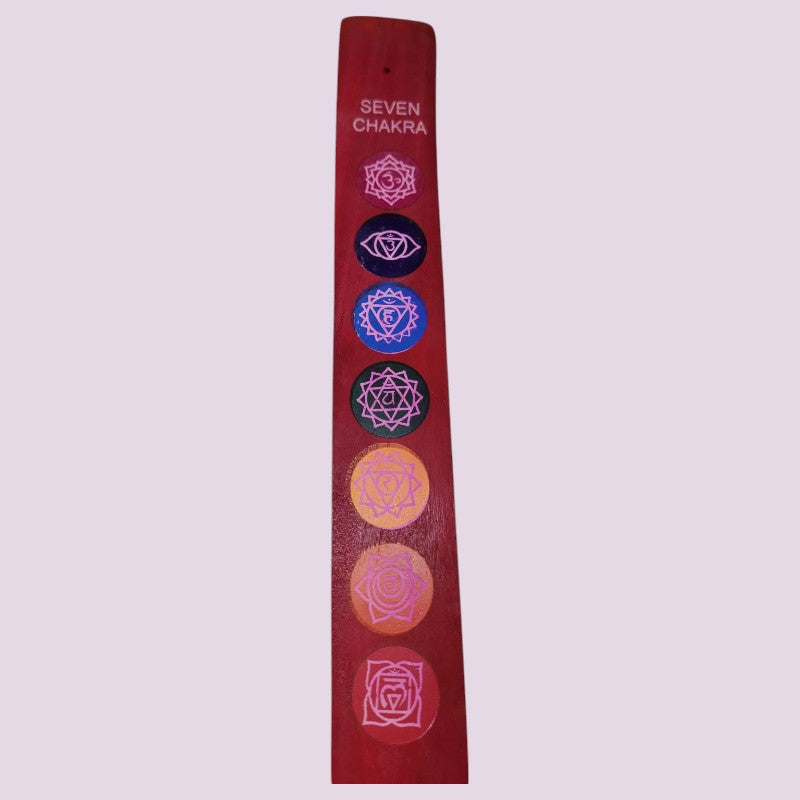 Porta Incienso Madera 7 Chakras