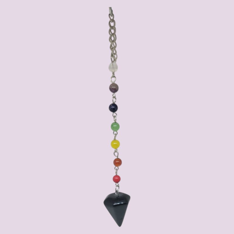 Pendulo Piedras con 7 chakras