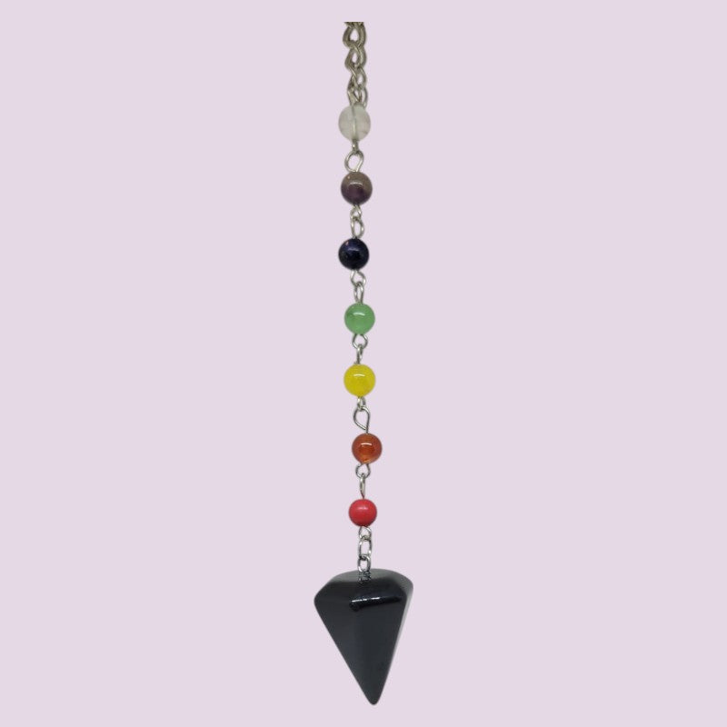 Pendulo Piedras con 7 chakras