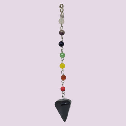 Pendulo Piedras con 7 chakras