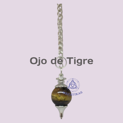Pendulo Piedra y punta Metalica